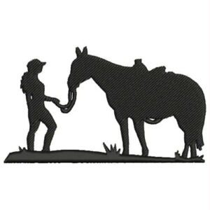 1032 - Vaquera con su caballo