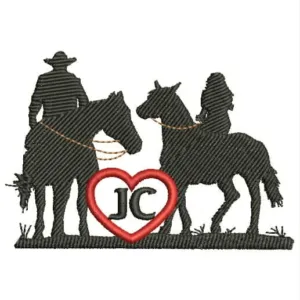 1047 - Amor Vaquero iniciales personalizadas